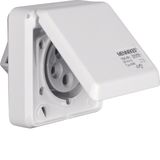 CEE soc. out. 5pole hinged cover EB 16 A, connecting system, p. white