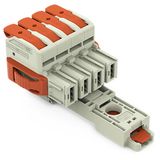 1-conductor female connector lever Push-in CAGE CLAMP® light gray