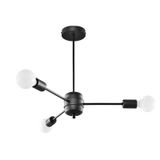 LANGO 3 BLACK CHANDELIER E27 3X60W IP20