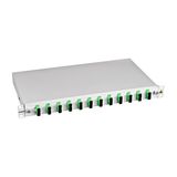 FO Splicebox, 12 Fibers, SC/APC, 9/125æm OS2, 19",1U,Class C