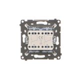 Double intermediate switch, (module), Simon 24, IP20, 10AX, white