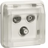 Radio/TV/satellite, terminal box, W.1, polar white