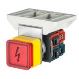Single-phase flashing safety device with 24V red led, AC/DC, 1 N.O. + 1 N.C.