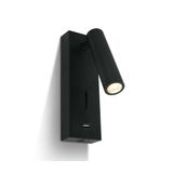 BLACK SPOT 3W WW IP20 230V USB 2A + TYPE C