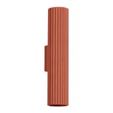 VERTICAL WALL LAMP ILLUMINATING UP AND DOWN FROM THE CARBON SERIES RED OCHRE FOR LIVING ROOM 2XGU10