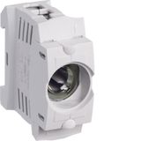 Plastic fuse base D01 E14 16A 1pole DIN rail box clamp cover