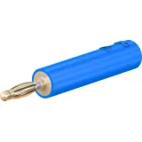 Laboratory adapter, 2 mm plug to 4 mm socket, blue, CAT II, 24.0115-23