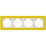 FOUR-GANG FRAME YELLOW/ICE