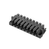 PCB plug-in connector, male header, Clip-on flange, THT/THR solder connection, 3.50 mm, Number of poles: 2, 90°, Solder pin length (l): 1.5 mm, tinned, black, Box