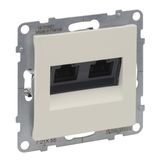 2XRJ45 SOCKET CAT6A UTP IVORY