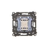SAT-SAT-RTV double aerial socket, (module), Simon 24, IP20, champagne matt