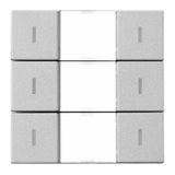 KNX push-button 3-fold with status LED, silver