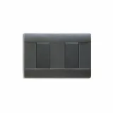Ral 45  matt finish moulded front plate Noir grey colour - 2 (1+1) modules