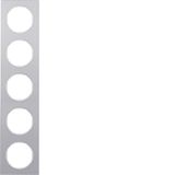 Frame 5gang, R.3, al./p. white