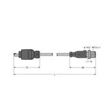 Industrial Ethernet Cable, PUR Power Cable acc. to AIDA   AIDA-GC-RSSD-4416-0.5M