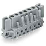 THT female header straight Pin spacing 5 mm gray