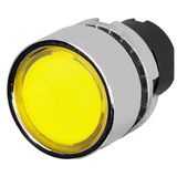 Push-button, illuminated, maintained,  yellow