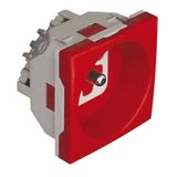 EARTH SOCKET (FRENCH) W/BLOCKAGE - 2 MOD RED