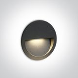 ANTHRACITE WALL RECESSED 3W CCTV IP65 DARK LIGHT 230V