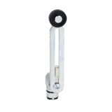 Operating heads, adjustable plastic roller lever Ø19x5mm