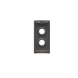 Cover for single socket outlet with earthing, black matt