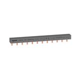 Prong type supply busbar, with 4P, 1 row for 3 modules