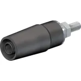 4 mm socket, screw connection, mounting Ø 8 mm, CAT II, yellow/green, 49.7042-20