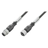 Sensor/actuator line, Connecting line, M12 / M12, Number of poles : 3, 0.6 m, pin, straight - socket, straight, Shielded: No, LED: No, Sheath material: PUR, Halogen: No