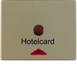 Centre plate imprint f.push-b. f.hotel card, redlens, arsys bronze mat