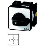 T0-2-15114/EZ Step switches, T0, 20 A, centre mounting, 2 contact unit(s), Contacts: 4, 90 °, maintained, With 0 (Off) position, 0-1-1+2-2, Design number 15114