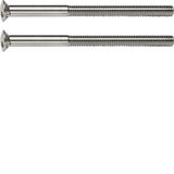 Two-hole screws 2 x M3.5 x 50 mm, TS, chrome glossy, brass galvanised