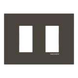 Frame 1+1 modules - Niessen logo - Anthracite