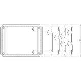 Spacial SF plain cable gland plate - fixed by clips - 800x400 mm