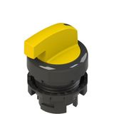 Long handle selector, 3 positions yellow with marking