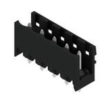 PCB plug-in connector, male header, open side, THT solder connection, 5.08 mm, Number of poles: 5, 180°, Solder pin length (l): 4.5 mm, tinned, black, Box