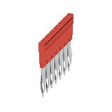 Cross-connector (terminal), Plugged, red, 32 A, Number of poles: 7, Pitch in mm (P): 6.10, Insulated: Yes, Width: 40.4 mm