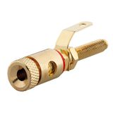 Speaker socket, high-end, red, for mounting adapter LS-MA Up