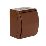 VW-1 Koala Single Pole Switch surface mounted IP44 brown VW 151-02