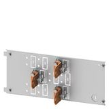 Cable connection 3VA23 (400 A), 3VA24 (630 A) H: 200 mm fixed mounting