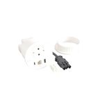 DISQ 80 1 SOCKET SCH + USB A+C + CABLE EXIT WHITE WIELAND CORD 0,5M