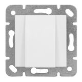 Cable outlet socket with cover, white