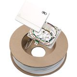FTTH-Anschlussset, mit Wanddose, Aufputz, mit 2xLC-D-Kupplungen (SM/APC), mit 70 m Kabel 4 x G657 A2