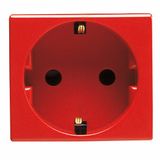 2P+E 16A German standard red socket