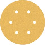 EXPERT C47 Sandpaper with 6 holes for Random Orbital Sanders 15 mm, G 8 5-pc