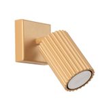 WALL LAMP WITH MOVABLE SPOTLIGHT CARBON GOLD FOR HALL GU10