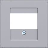 TAE center plate, loudspeaker, USB, A.x/C.x, titanium
