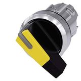 Selector switch, illuminable, 22 mm, round, metal, shiny, yellow, selector switch, long,  3SU1052-2CF30-0AA0-Z X90