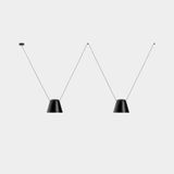 Pendant Attic Double Conic Shape E27 23W Black  00-7397-05-05
