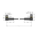 Actuator and Sensor Cable, PUR Extension Cable   WKS4.4T-5-WSS4.4T/TXL