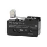 Basic switch, short hinge roller lever, 10 A, DPDT, screw terminals DZ  7008G